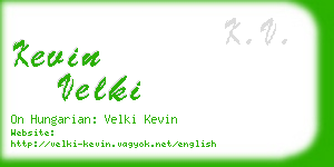 kevin velki business card